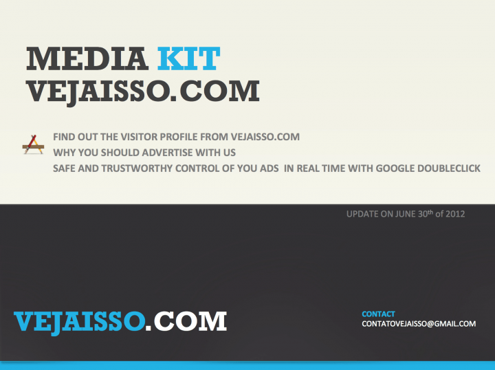 Media kit of Vejaisso.com in English