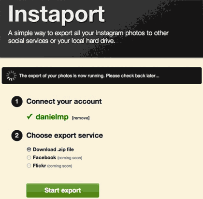 Baixar todas suas fotos do Instagram automaticamente ou Mandar Facebook - Salvar as fotografias no PC ou FB