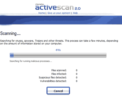 Panda ActiveScan - Site online para verificar virus no computador, gratis