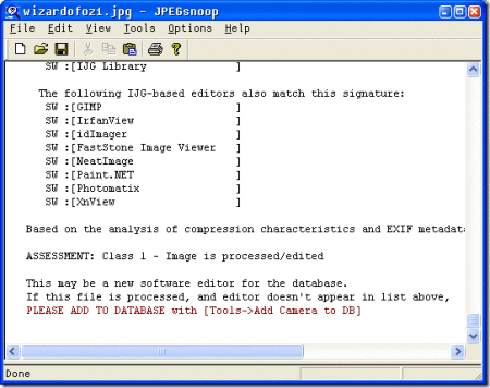 JPEGSnoop Programa para identificar foto manipulada ou editada