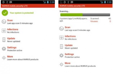 IKARUS mobile Security Lite - Simples e efetivo antivirus para seu celular e tablet