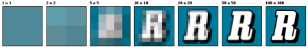 Resolução da imagem mantendo as mesmas dimensões, quanto maior a resolução, mais detalhes