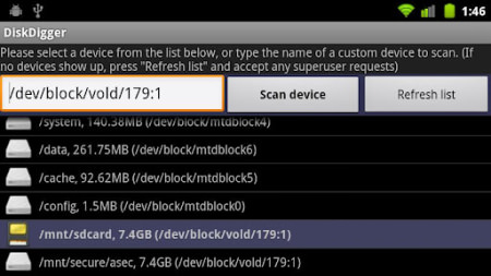 Buscar arquivos de fotos em todos os drives do celular interno, microSD e virtual