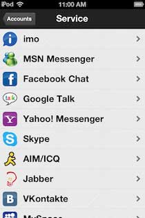 Baixar o app grátis para iPhone do Imo.im para integrar o MSN, Facebook, Skype e Gtalk
