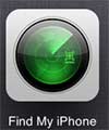 Clique no botão find my iPhone para procurar tanto o iPhone, quanto iPod e iPad