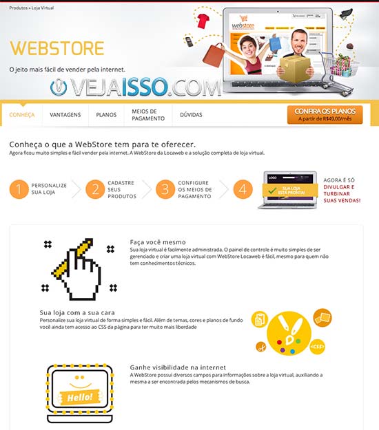 LocaWeb WebStore - Cobrança por número de produtos publicados e suporte de renome