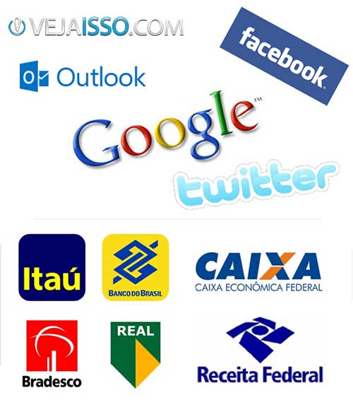 Marcas famosas sempre são usadas como escudo para dar credibilidade aos Golpes Virtuais como os Bancos, Receita Federal e sites das redes sociais