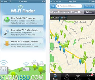 Wi-Fi Finder utiliza a tecnologia JiWire para encontrar Wifi Gratis utilizando o GPS do seu celular e tablet