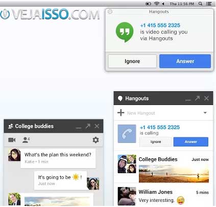 Extensão Hangouts para o Google Chrome e prática, rápida e acelera a comunicação, sendo uma dica do google+ valiosa
