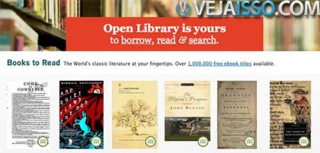 OpenLibrary conta com 1 milhao de ebooks gratis para ler, alem da promessa de ser a futura Wikipedia dos livros