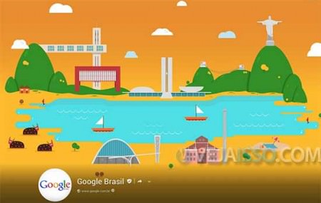 Google+ na pagina do Google Brasil