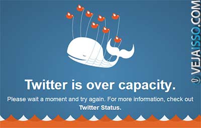 Twitter há alguns meses atrás ainda saía do ar devido ao grande número de usuarios, popularizando o termo baleiar para sites que saem fora do ar